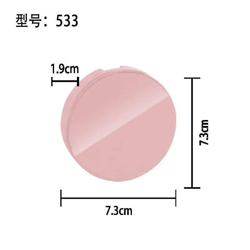 OEM Plastic Makeup Compact Unique Design Clear Cap Water Drop Shape Matte Black Powder Packaging Blush Compact Case