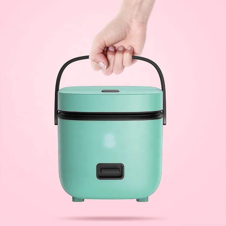 1.2L Small Electric Rice Cooker Multi Cooker With Removable Nonstick Pot For Rice Soup Stews