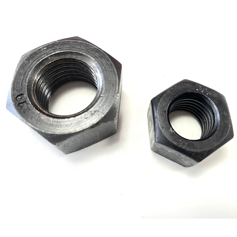 carbon steel black oxide ASTM-A194 grade 5 2H heavy hex nut  for use with B7 studs
