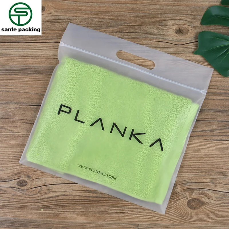 Wholesale price custom high quality garment packaging zipper bag resealable bag
