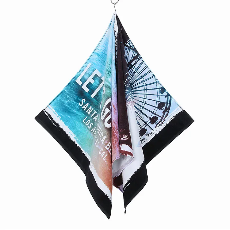 Fancy Design Custom Printed 100% Cotton Sand Free Beach Towels