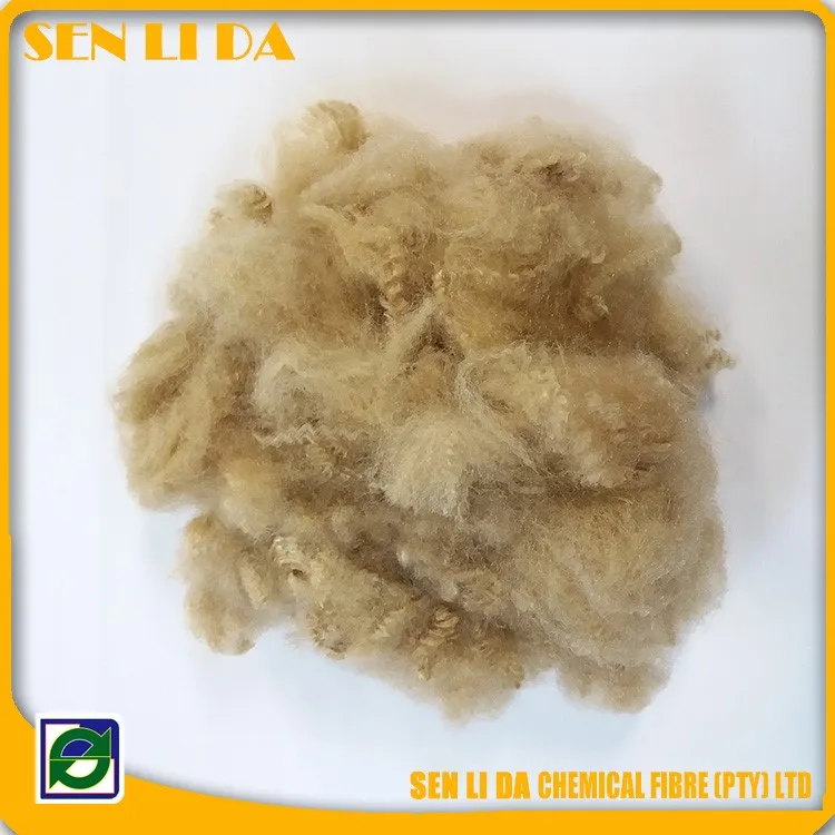Green Color Recycled 3 Dimension Hollow Conjugated Siliconized Polyester Staple Fiber Supplier