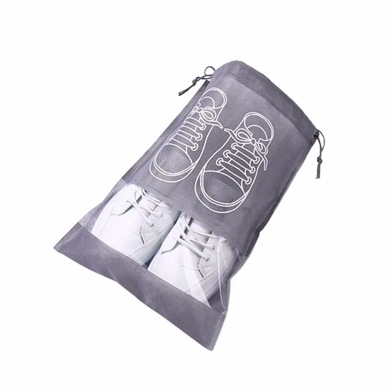 High Quality Travel Shoe Storage bag smell proof bag for shoes non woven fabric drawstring dust bag for shoe clothes cosmetics.