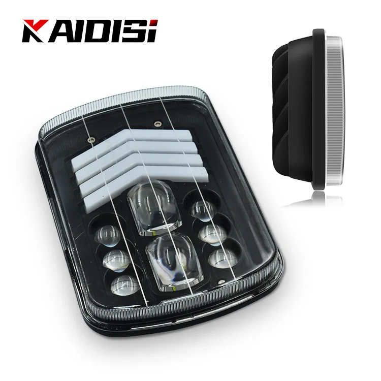 80W 7 inch Square led headlight Hi/Lo Beam 7X6 5X7 Square Off Road Headlights for Jeep