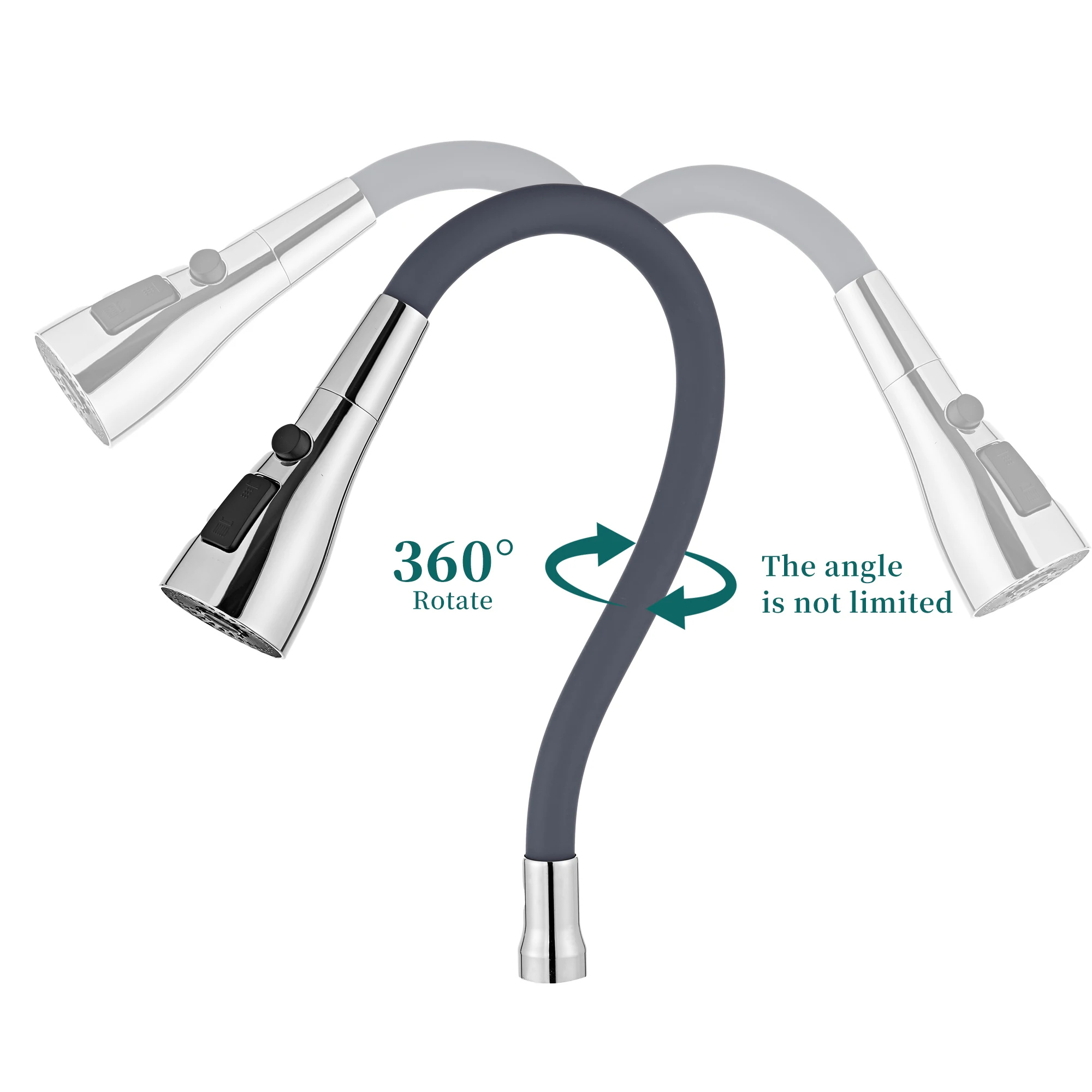 Stainless steel material 360 degree rotating household kitchen water outlet extension device Flexible Hose Kitchen Faucet