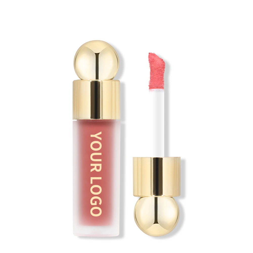 Wholesale High Quality Vegan Velvet Liquid Blush Cream Palette Cruelty-Free Waterproof Long-Lasting Pink Cheek Makeup