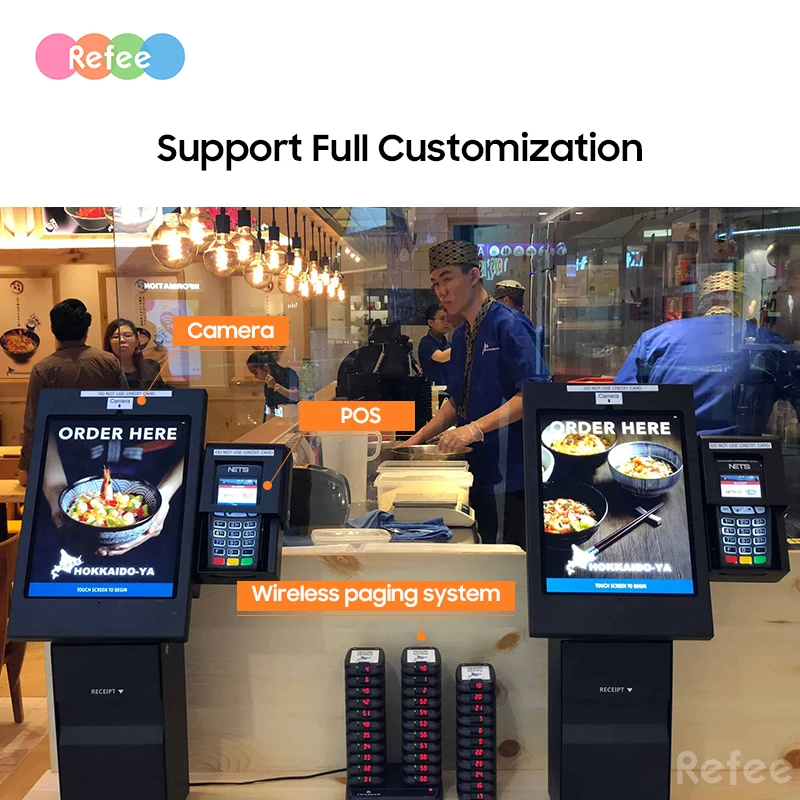 21.5 inches android point of sale system Order touch screen checkout self service cash register self service kiosk