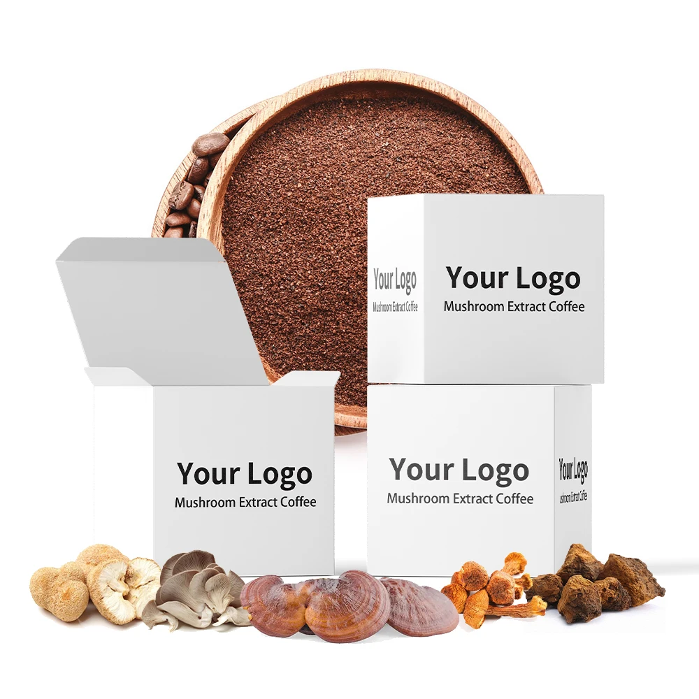 Мгновенный грибной кофе-Премиум гриб Кордицепс Ganoderma кофе оптом OEM Private Label