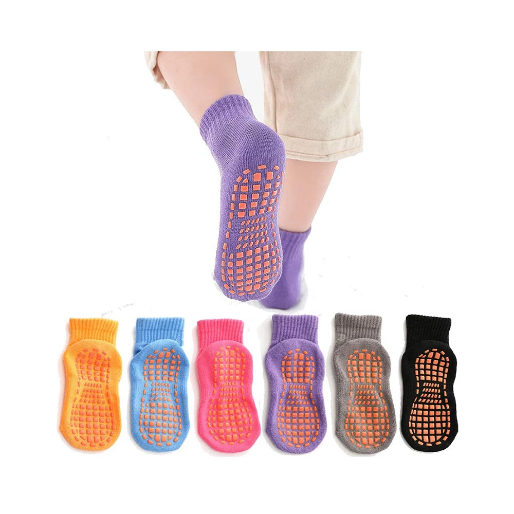 Wholesale OEM Women Men Trampoline Socks Breathable Non-slip Athletic Socks for Yoga, Pilates, Barre, Dance