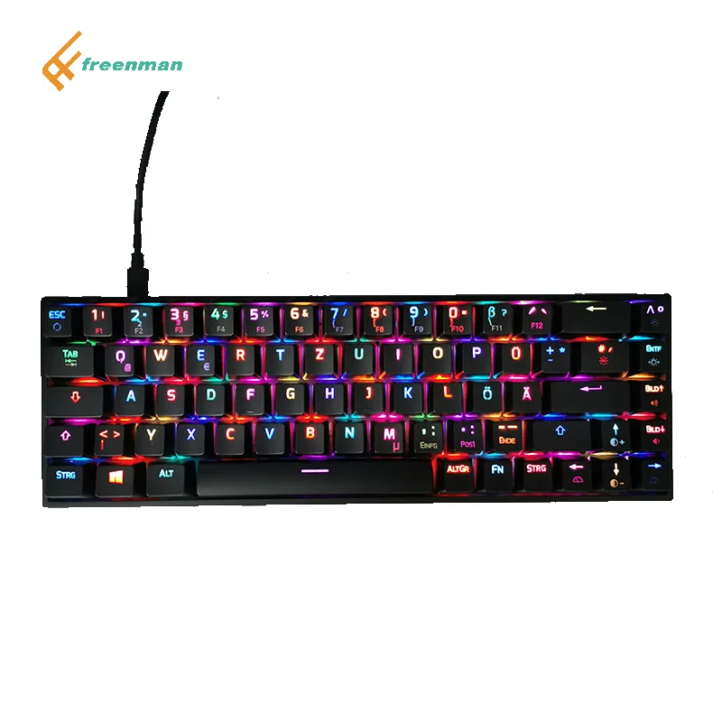 Freenman Hot swap Teclado keyboard mechanical wireless mini teclado mini gaming keyboard