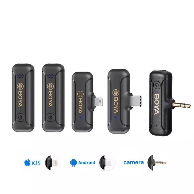 Профессиональный беспроводной петличный микрофон BOYA BY WM3T2 мини-микрофон на лацкане 2 4 ГГц двухканальная система для ввоза iPhone