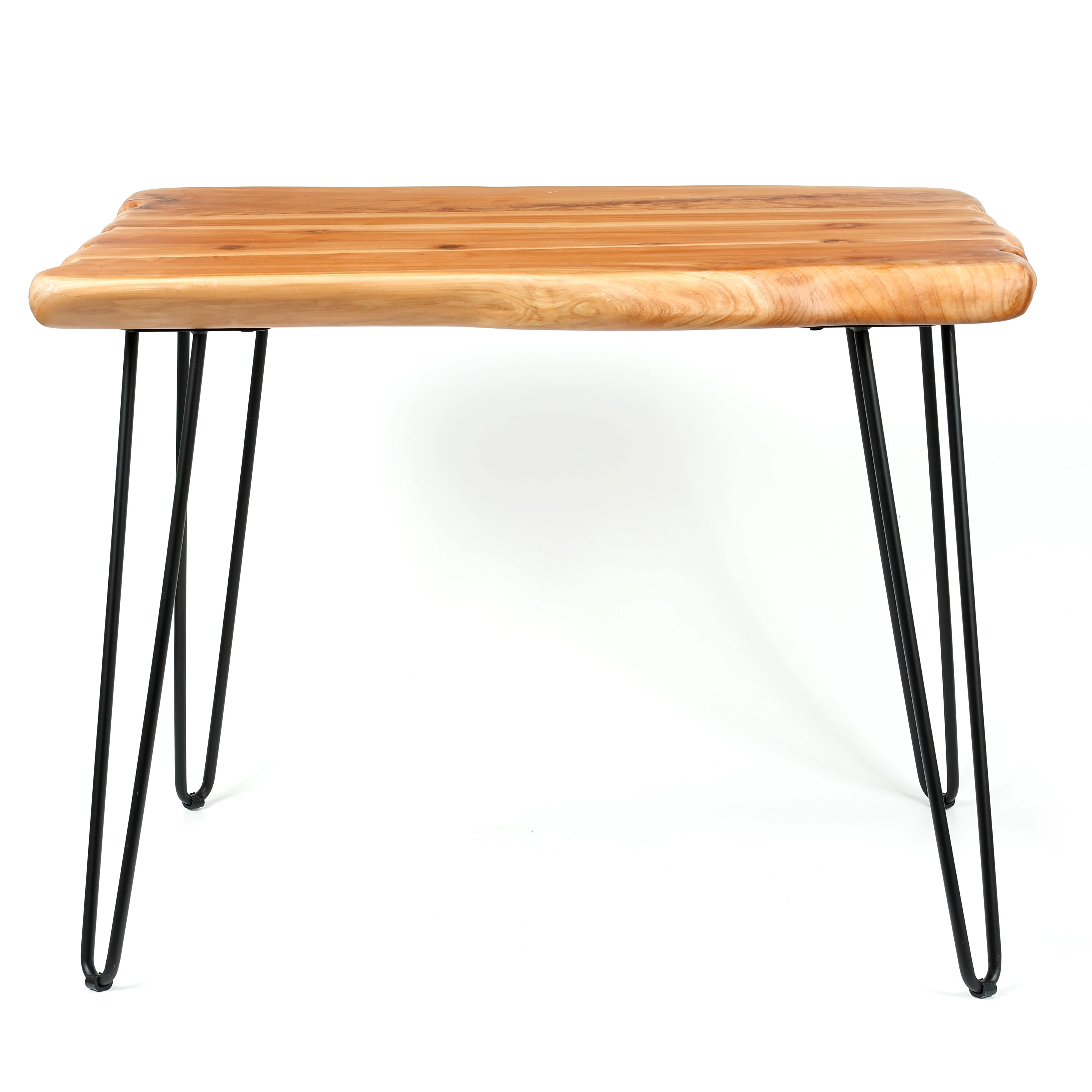 Square Top with Iron Legs Tree Stump Nature Style Natural Solid Wood Coffee Side Table Tea Table Fir Roots Furniture