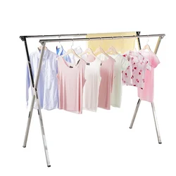 Wholesale Stainless Steel Material X Shape Outdoor Laundry Clothes New Born Baby Drying Rack