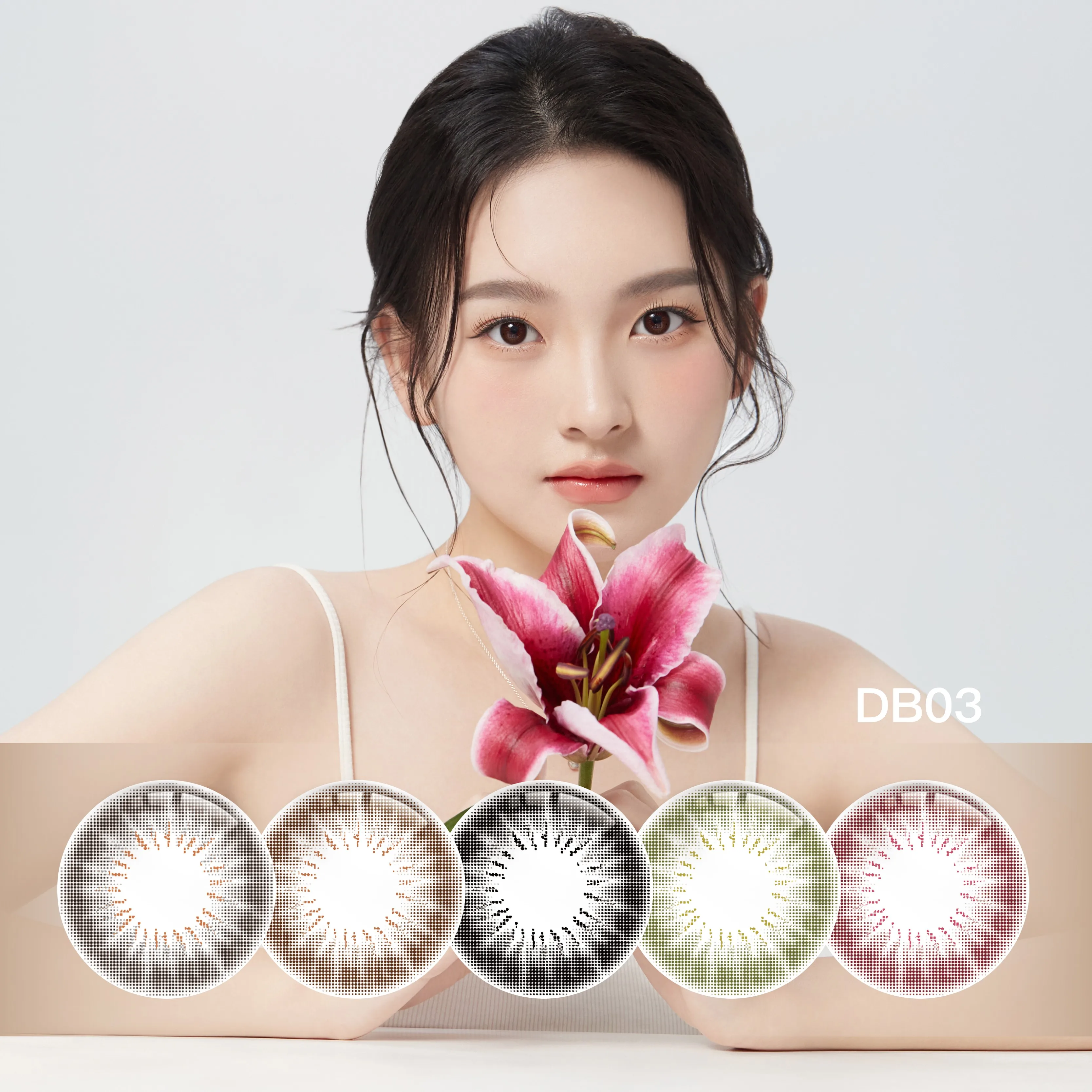 DB03 12 Colored Beauty color  Eye Contact Lenses Free Sample New Look Great Quality Contact Lens