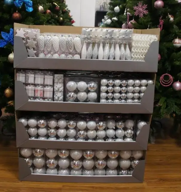 8cm Transparent Snow Christmas Ball Handmade Painted Ball Christmas Tree Ornament Pendant