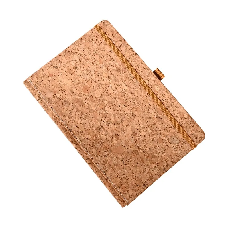 School eco-friendly cork splicing strap notebook business A5 book custom logo promotional notebook wholesale