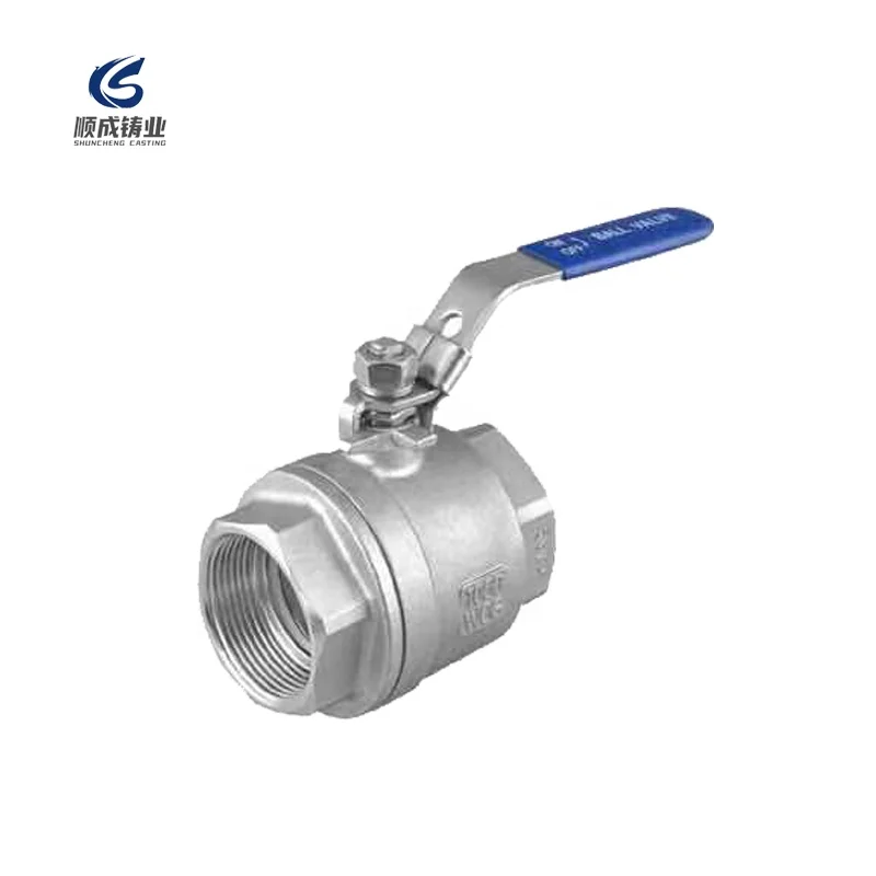 Shuncheng  2 PC ball valve stainless steel ball valve SS 304&316  for water,gas and oil