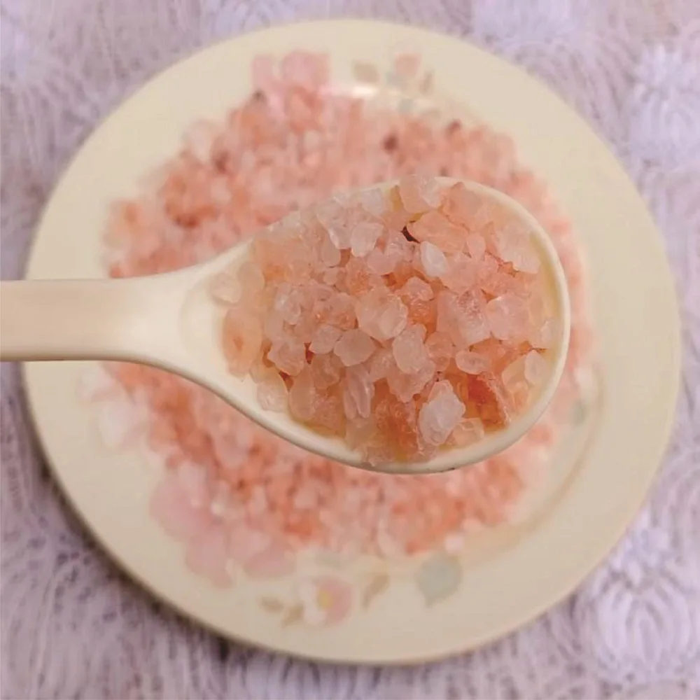Гималайская Розовая натуральная съедобная горная соль, лучшая для приготовления пищи и настольной соли, средние грубые гранулы (2-5 мм).