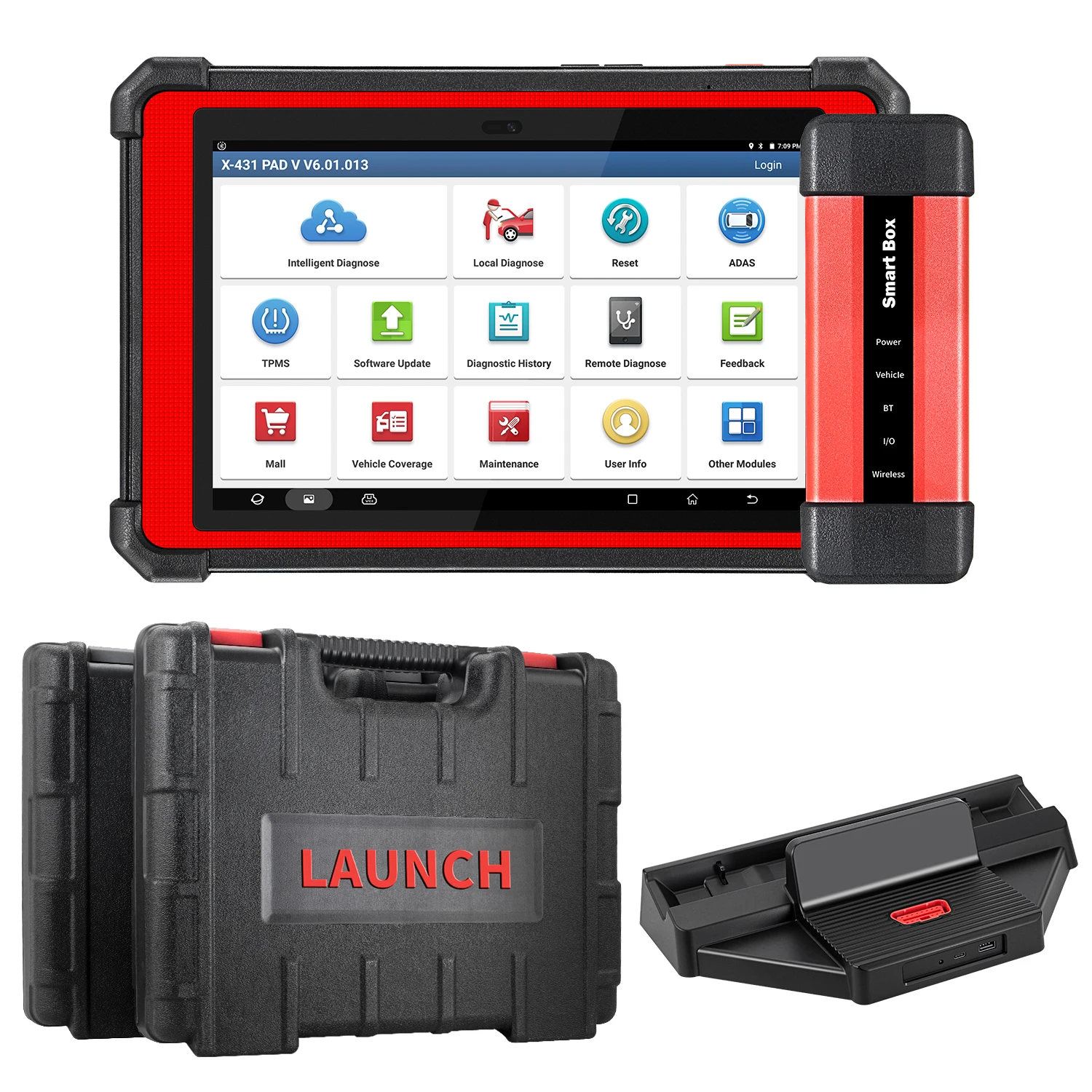 Launch X431 PAD V Pad 5 авто полная система диагностический инструмент 30 + сброс сервис ЭБУ кодирование ключа Программирование