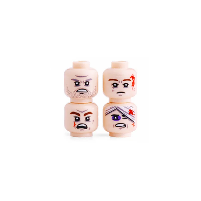 Building Blocks Military Figures Accessories Face Expression Heads Parts WW2 Compatible Bricks Toys