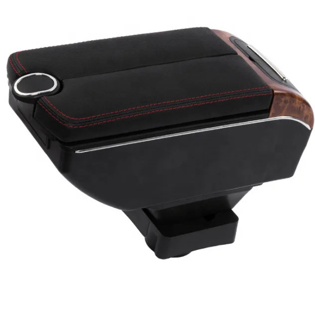 New Design Double open car model design black Car Center Console Armrest Storage Box  For Chevrolet Aveo