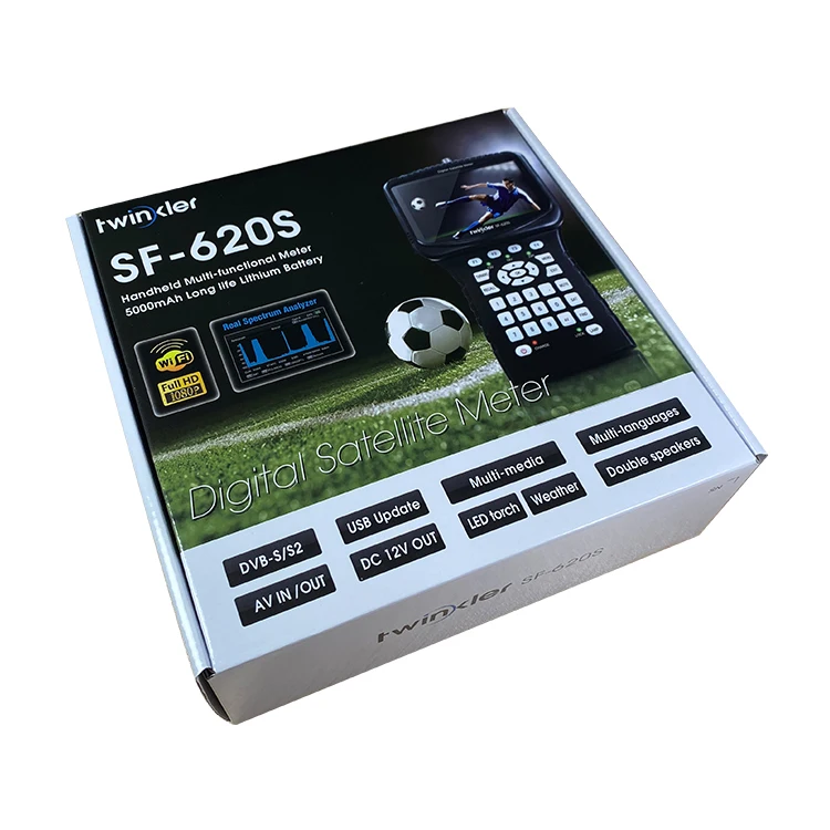  Спутниковый Finder метр Twinkler SF-620S 4 3 inch ЖК-экран DVB-S2 анализатор спектра камеры видеонаблюдения в CVBS powervu USB