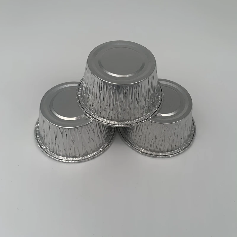 
Factory shallow large round food packaging baking pizza hand popcorn disposable bakeware 6 cups with aluminum foil 