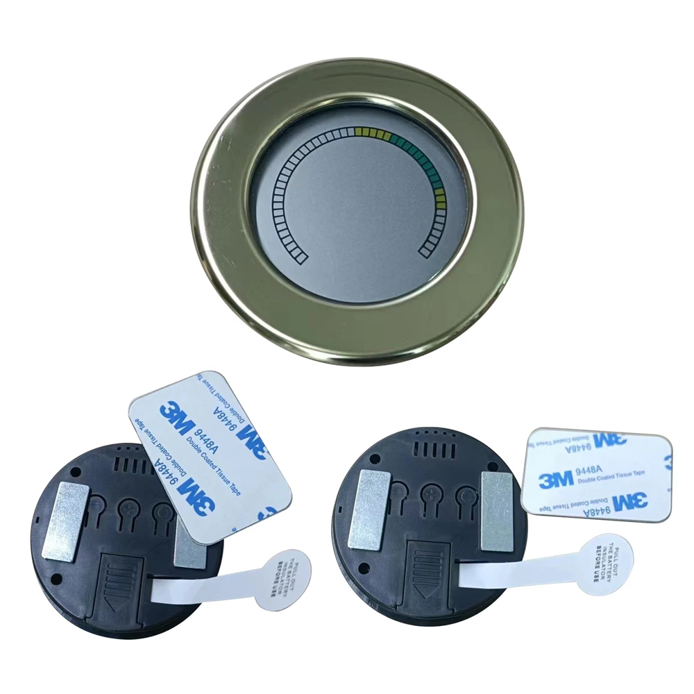 Mini metal gold silver cigar  hygrometer for humidor Smoking Humidity Sensitive Gauge Accessories