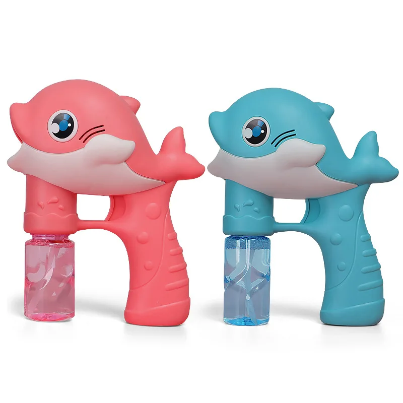 2022 kids soap water bubble gun dolphin bubble gun for summer outdoor games toys