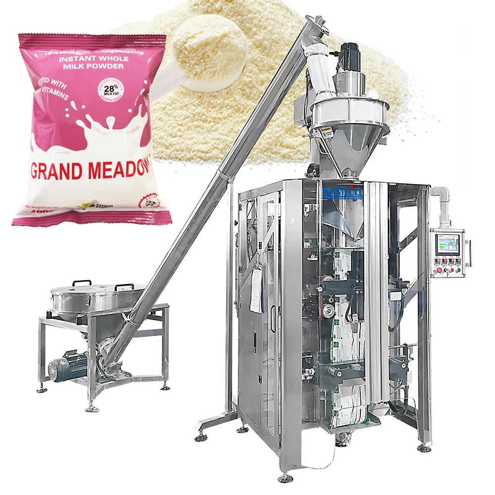 Samfull vffs 200g 400g 500g 1kg milk powder pouch packing machine automatic pillow bag milk powder packaging machine