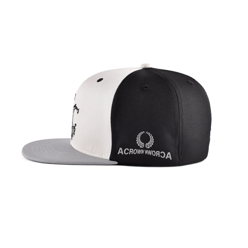 custom logo embroidered adjustable hats flat brim fitted snapback hats caps