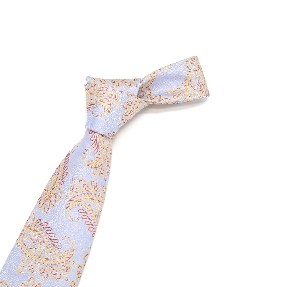 OEM Logo Cotton Linen Men Necktie Classic Plaid Jacquard Neck Ties