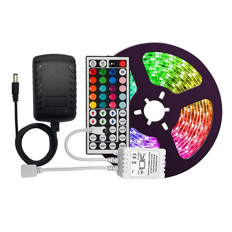 12 В smd 5050 2835 rgb светодиодная полоса освещения Набор 24 клавиши 44 ИК пульт дистанционного управления Светодиодные полосы комплект с адаптером