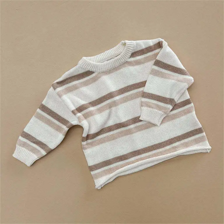 High Quality Newborn Baby Clothes Knitwear Chessboard Checked Plaid Two-pieces Knitted Sweater Set Long Sleeve Clothing Set