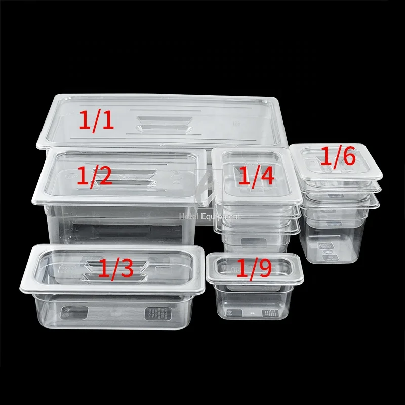 Polycarbonate  GN Pan Food Container Disposable Tableware for Hotel Restaurant Buffet Food Pan Ice Cream Container