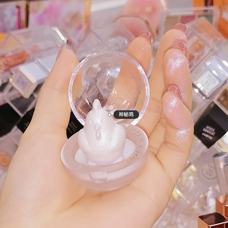 Three-dimensional Animal Pearl Eye Shadow Make Up Palette  Gold HighlighterMAFFICK Cute Pet Glitter Highlighter Zodiac