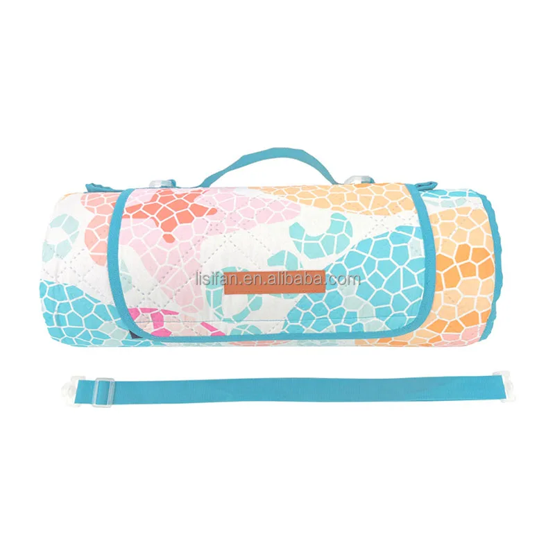 Outdoor Custom Logo Printed Picnic Blanket Beach Mat Large Sand Proof Waterproof Camping Blanket