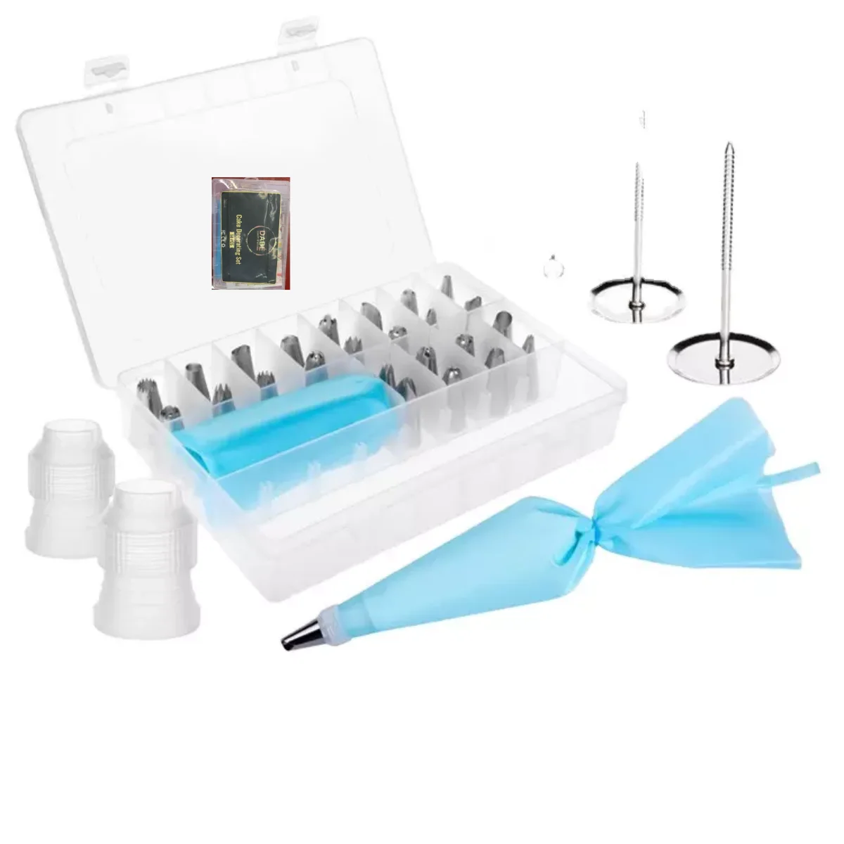 Christmas Monopoly New Cake Decoration Nozzle Baking Tool Set with Flower mounting nail