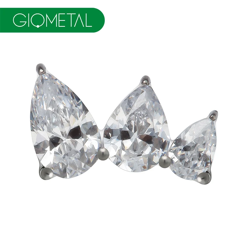 Giometal G23 титановые серьги для пирсинга грозди без резьбы спираль раковина хрящи украшения тела оптовая продажа