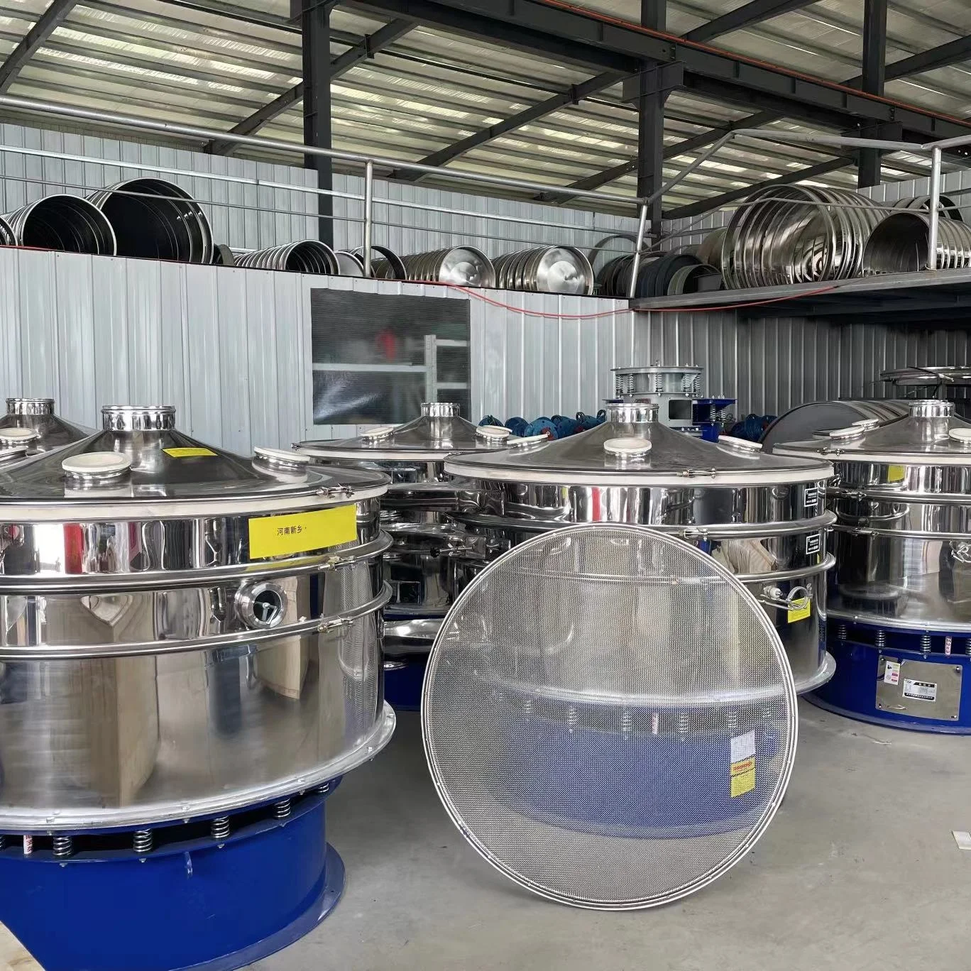 Electric 380V 50HZ Stainless Steel 304 One Layer Rotary Vibrating Screen Sieve for Spirulina Powder