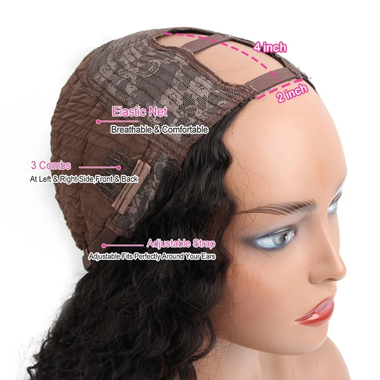 Hot Beauty Kinky Curly U Part Wig Human Hair Wholesale Virgin Wigs Human Hair 100 Human Hair Wigs