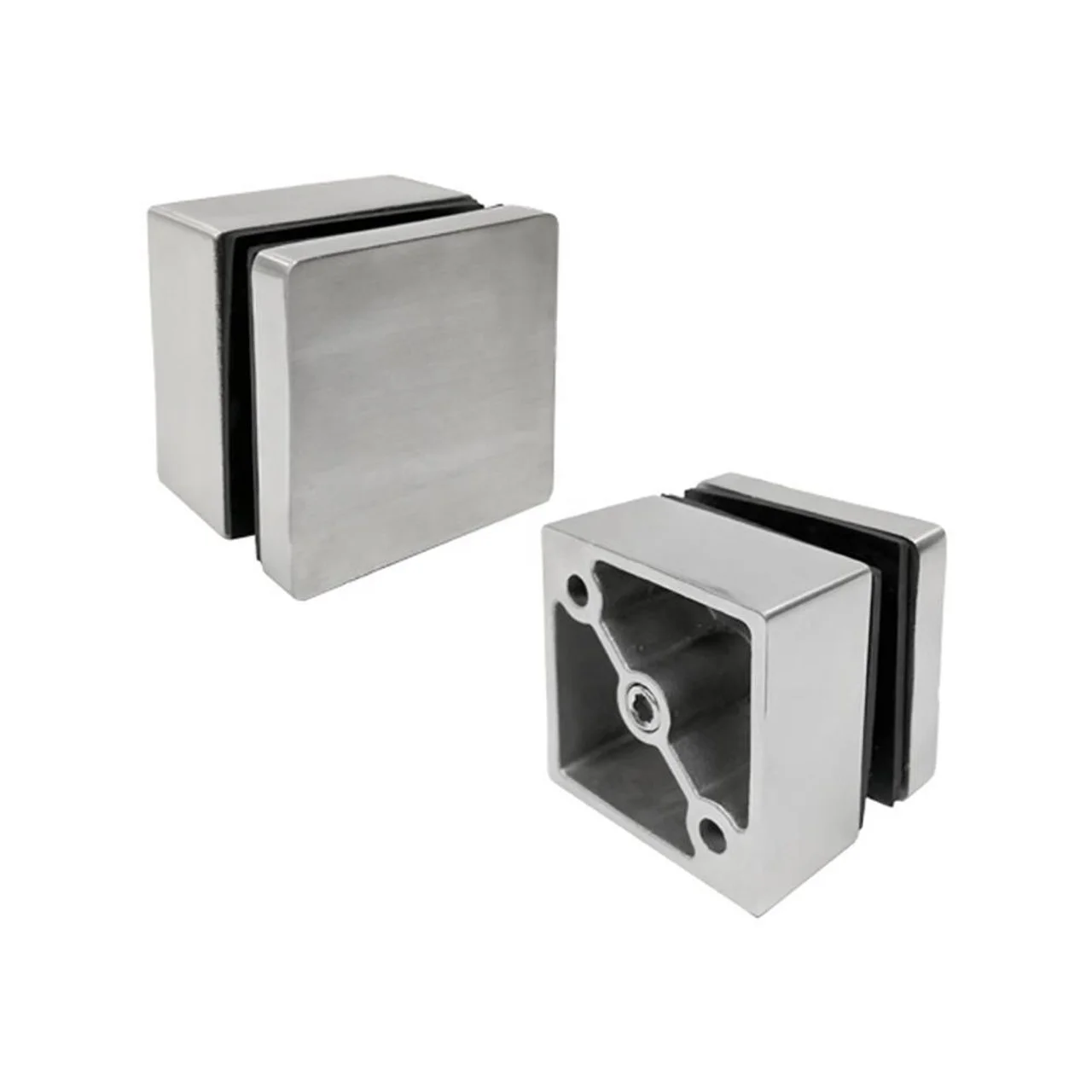 EKOO Glass Rail Standoff Base And Cap 50mm Square 30mm long