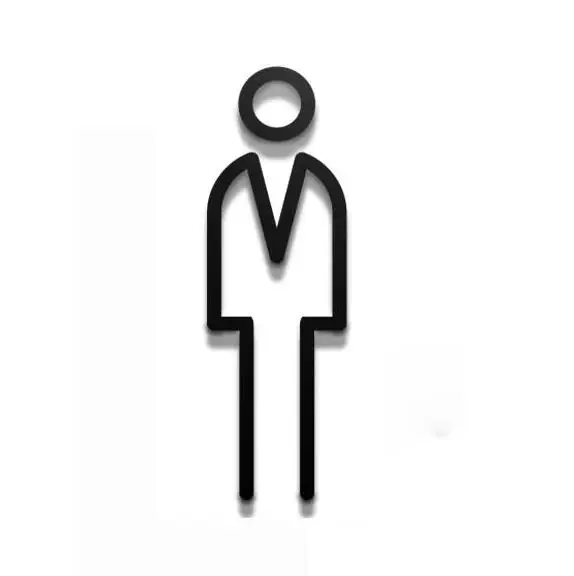 Zenewood Acrylic door sign Public toilet washroom adhesive sign plate