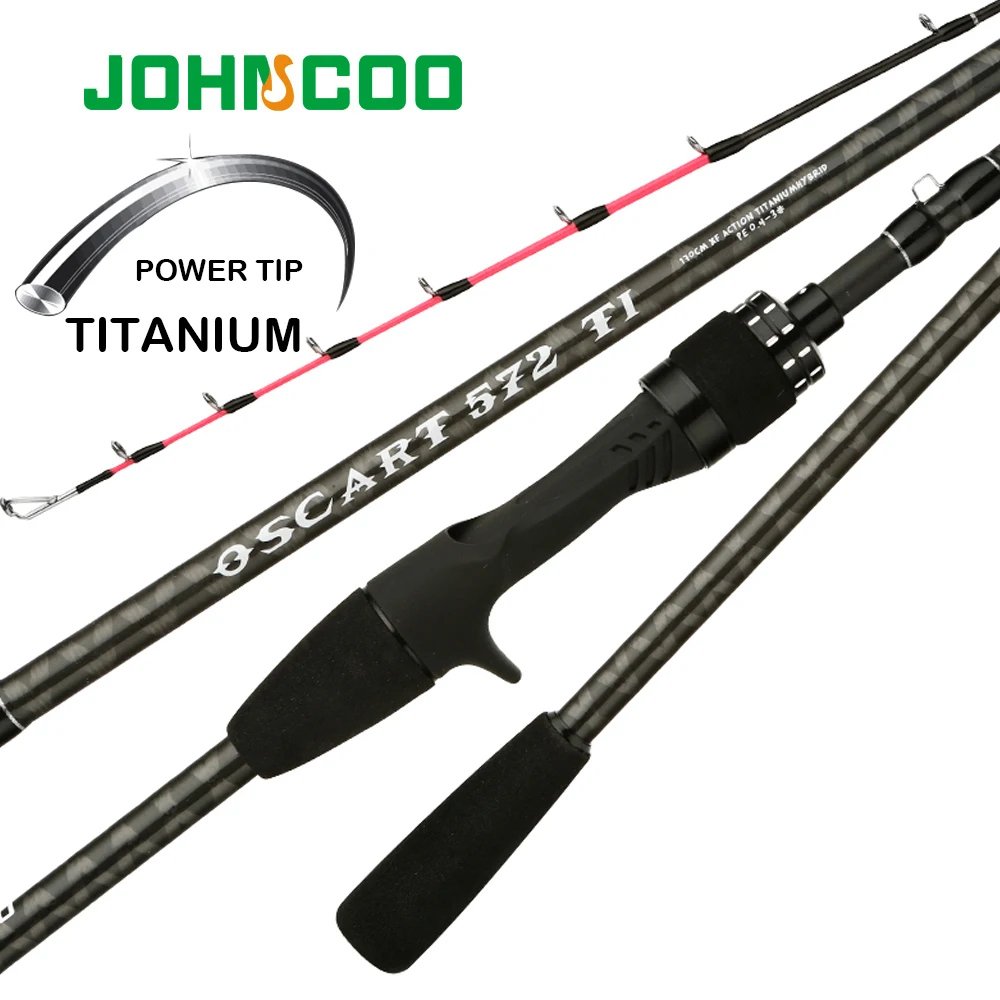 JOHNCOO OSCART 170cm Titanium Tip Fast Action Line PE0.3-3# Octopus Fishing Rods