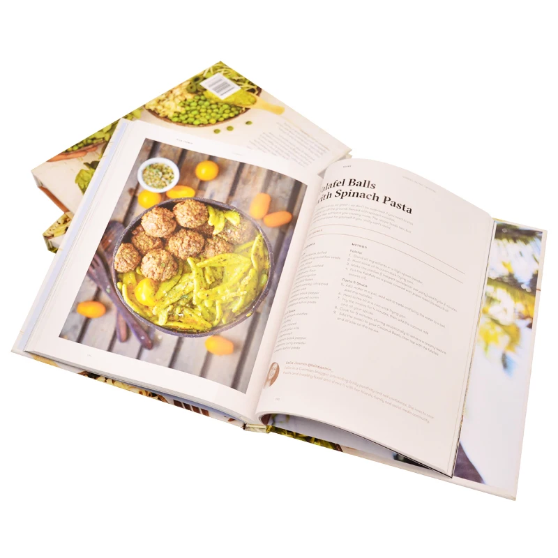 2024 High Quality Custom Hardcover Book Printing Service Printed Hardcover Recipe Book Menu Paper Coloring Books For Cooking