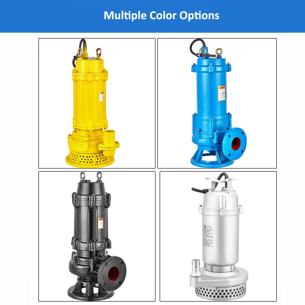 Submersible sewage pump sand dredging slurry pump mud suction dirty water pump with grinder impeller