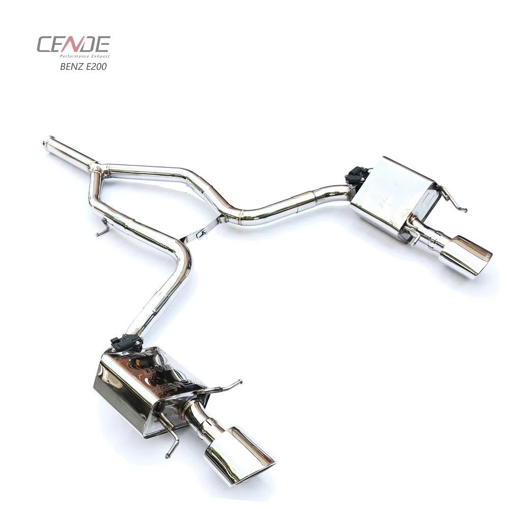 CENDE Stainless Steel 304 Catback Exhaust Muffler for MERCEDES BENZ E200 W212 AMG