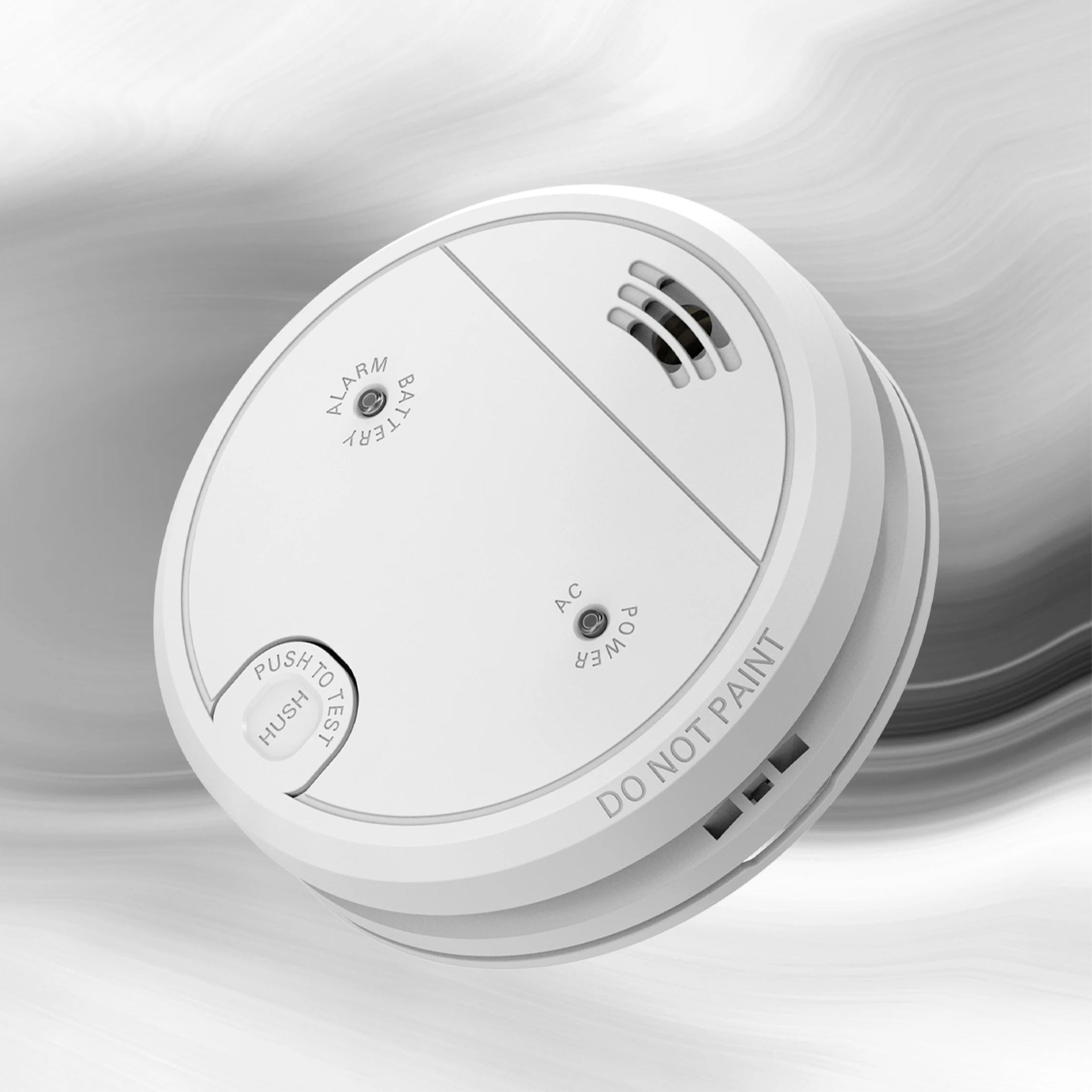 EN14604 Approved Dual Power 220v Wired or Wireless Interconnected Smoke Alarm CE Photoelectric Smart Smoke Alarm