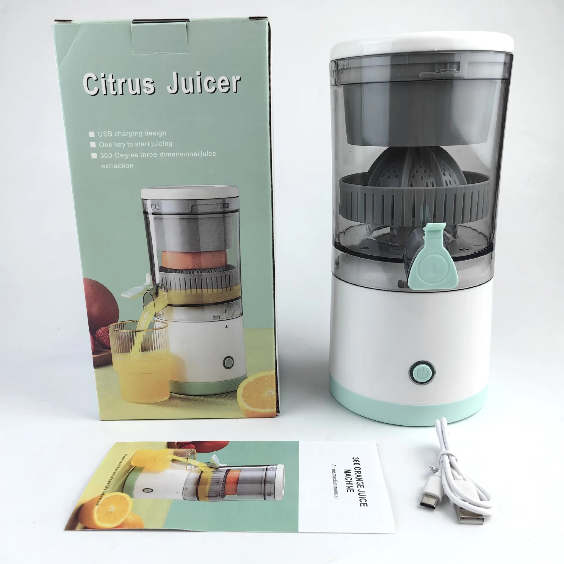 new multifunctional 360 degree electric portable automatic orange press juice slag separation juicer cup portable juice blender