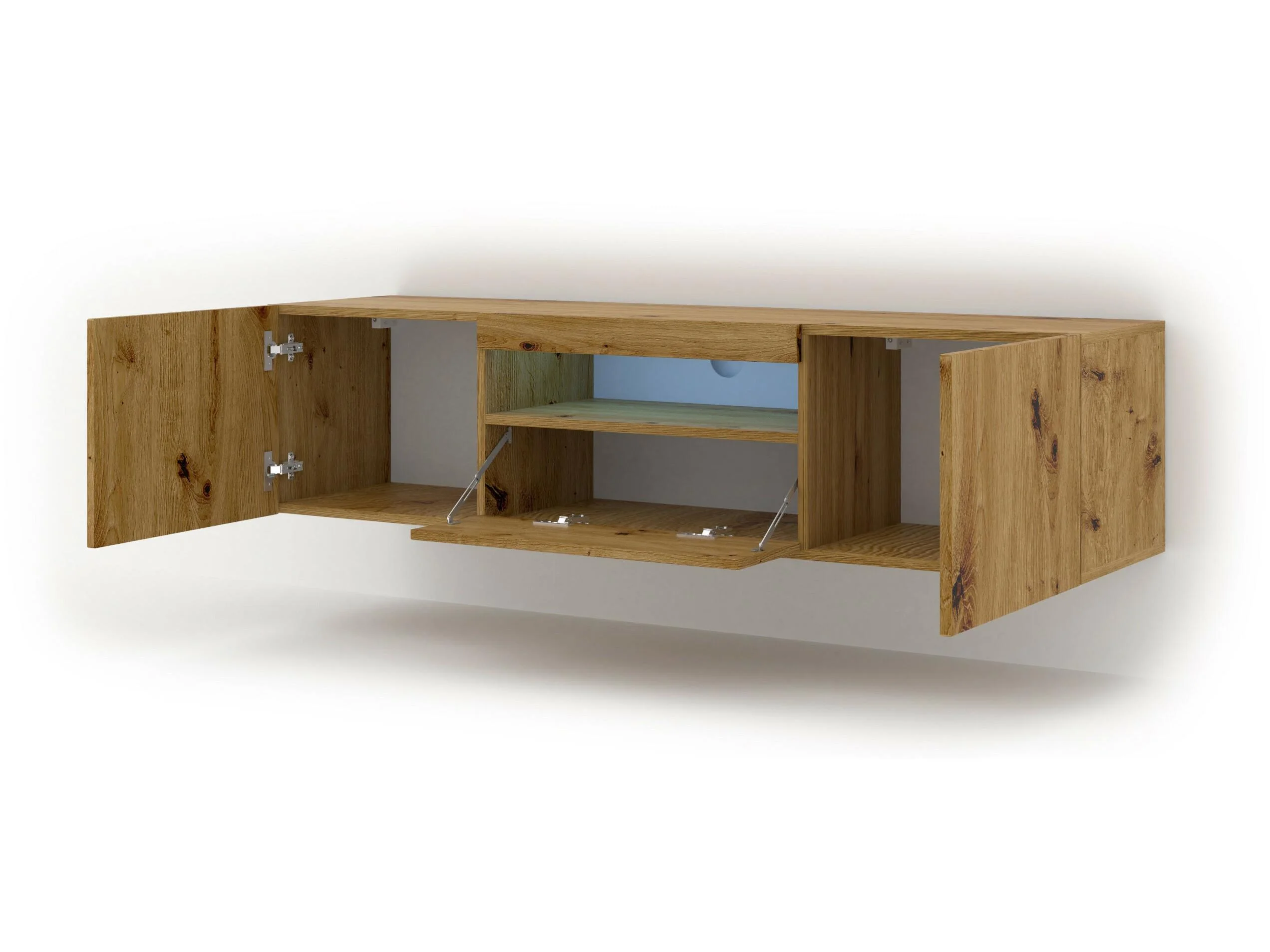 TV cabinet with Wood color ,hang on the wall ,stand tv stand , tv table